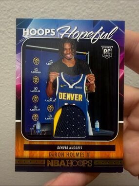 Panini Hoops Hopeful Daron Holmes II rookie relic 14/25